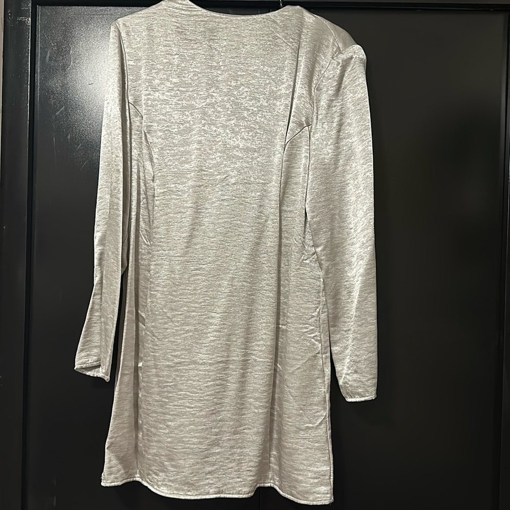 Open back H&M silver dress